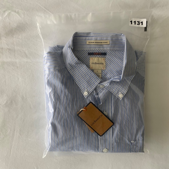 G.H. Bass & Co. Slim Fit Premium Monogram Series Dress Shirt. - Picture 8 of 8